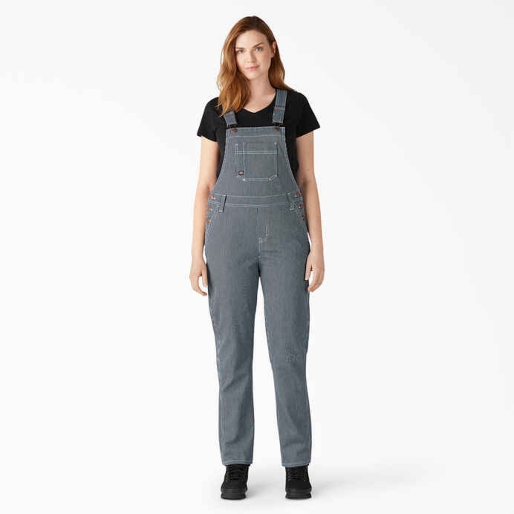 Dickie’s Women's Hickory Stripe Bib Overalls NWT